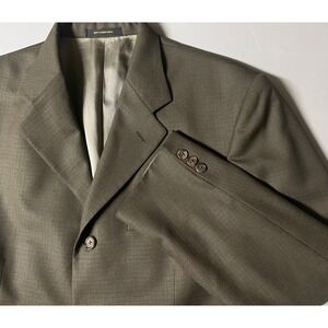 Monsieur by Givenchy Brown Worsted Wool 4 Button Blazer Sport Coat 40S
